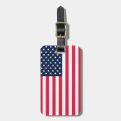 Étiquette À Bagage Drapeau américain 50 étoiles : vieilles étoiles de (Devant Vertical)