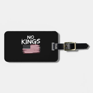 Étiquette À Bagage Drapeau Américain à l'Envers Distress No Kings Lon