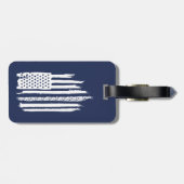 Étiquette À Bagage Drapeau américain à vélo (Dos horizontal)