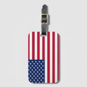 Étiquette À Bagage Drapeau américain avec étoiles et rayures (Devant Vertical)