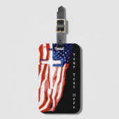 Étiquette À Bagage Drapeau américain (C) (Devant Vertical)
