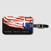 Étiquette À Bagage Drapeau américain (C) (Devant Horizontal)