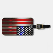 Étiquette À Bagage Drapeau américain coupé par laser 2 de tranchant (Devant horizontal)