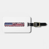 Étiquette À Bagage Drapeau américain Cyclocross (Devant horizontal)