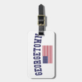Étiquette À Bagage Drapeau américain de Georgetown (Devant Vertical)