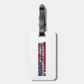 Étiquette À Bagage Drapeau américain de Pickleball (Dos Vertical)