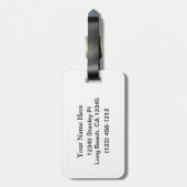 Étiquette À Bagage Drapeau américain et étiquettes patriotiques de (Dos Vertical)