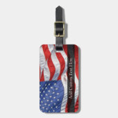 Étiquette À Bagage Drapeau américain, évent (Devant Vertical)