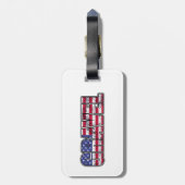 Étiquette À Bagage Drapeau américain Gravel Cycling (Dos Vertical)