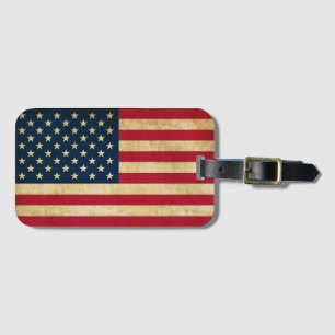 Étiquette À Bagage Drapeau américain patriotique vintage