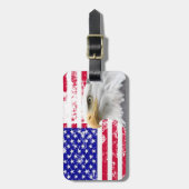 Étiquette À Bagage Drapeau américain personnalisé (Devant Vertical)