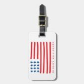 Étiquette À Bagage Drapeau américain | Personnalisé (Devant Vertical)