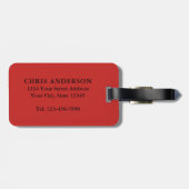 Étiquette À Bagage Drapeau américain Stars and Stripes (Dos horizontal)