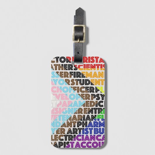 Étiquette À Bagage Drapeau arc-en-ciel progressiste LGBT Script gay (Devant Vertical)