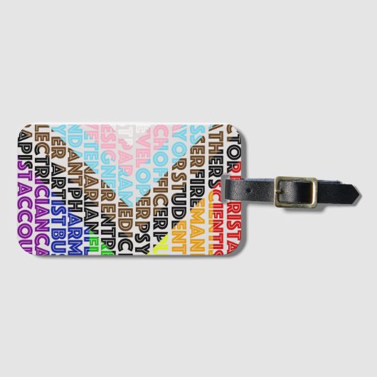 Étiquette À Bagage Drapeau arc-en-ciel progressiste LGBT Script gay (Devant Horizontal)