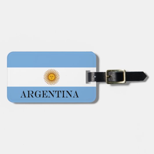 Étiquette À Bagage Drapeau argentin Bandera De Argentina (Devant horizontal)
