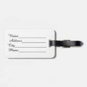 Étiquette À Bagage Drapeau argentin d'empreinte digitale de contact (Dos horizontal)