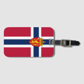 Étiquette À Bagage Drapeau/Armoiries de Norvège (Devant Horizontal)