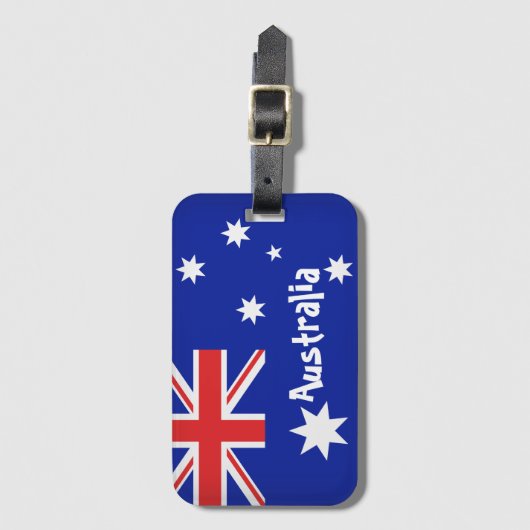 Étiquette À Bagage Drapeau australien (Devant Vertical)