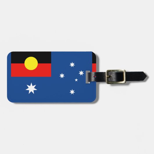Étiquette À Bagage drapeau australien autochtone (Devant horizontal)