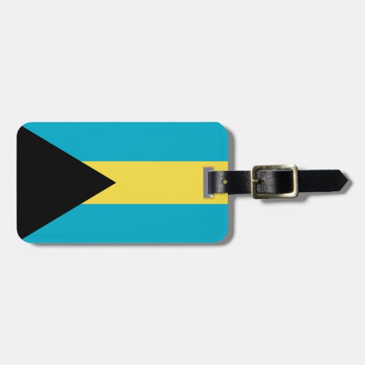 Étiquette À Bagage Drapeau bahaméen (Devant horizontal)