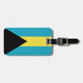 Étiquette À Bagage Drapeau bahamien classique (Devant horizontal)