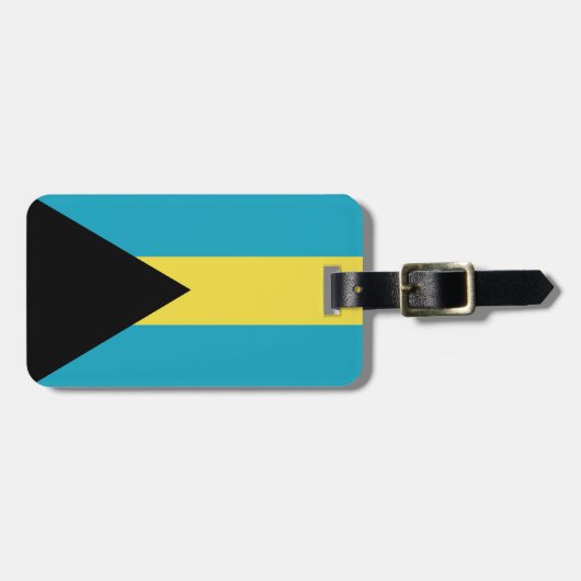 Étiquette À Bagage Drapeau bahamien classique (Devant horizontal)
