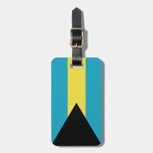 Étiquette À Bagage Drapeau bahamien classique (Devant Vertical)