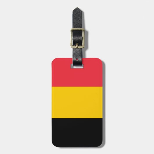 Étiquette À Bagage Drapeau belge (Devant Vertical)