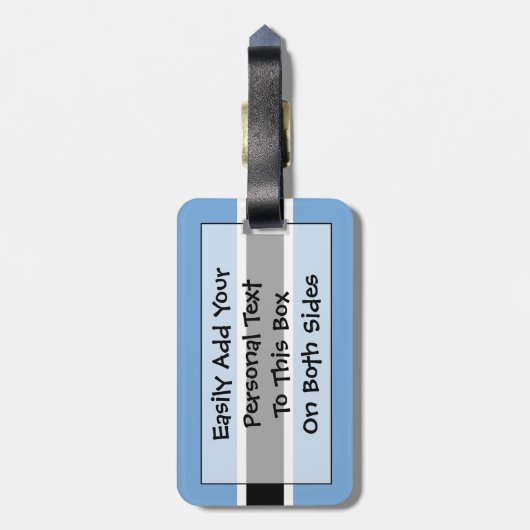 Étiquette À Bagage Drapeau Botswana Easy ID Personal (Dos Vertical)