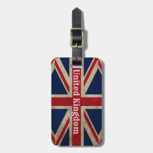 Étiquette À Bagage Drapeau britannique en détresse