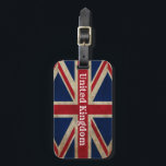Étiquette À Bagage Drapeau britannique en détresse<br><div class="desc">Motif du drapeau du Royaume-Uni en détresse</div>