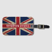 Étiquette À Bagage Drapeau britannique en détresse (Devant Horizontal)
