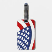 Étiquette À Bagage Drapeau canadien/américain (Dos Vertical)