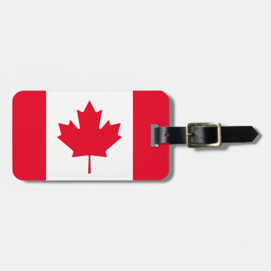 Étiquette À Bagage Drapeau canadien classique (Devant horizontal)