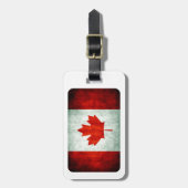 Étiquette À Bagage Drapeau canadien en détresse (Devant Vertical)