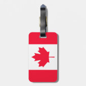 Étiquette À Bagage Drapeau canadien - Feuille d'érable du Canada - Nu (Dos Vertical)
