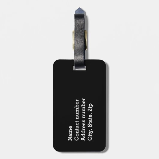 Étiquette À Bagage Drapeau canadien rond brillant (Dos Vertical)