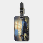 Étiquette À Bagage Drapeau céleste américain dans le ciel, Guerre civ (Devant Vertical)