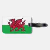 Étiquette À Bagage Drapeau celtique du Dragon rouge du Pays de Galles (Dos horizontal)