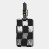 Étiquette À Bagage Drapeau Checkered (Devant Vertical)