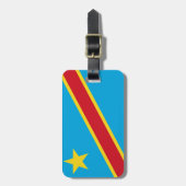 Étiquette À Bagage Drapeau Congo Easy ID Personal (Devant Vertical)