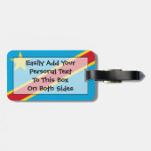 Étiquette À Bagage Drapeau Congo Easy ID Personal (Dos horizontal)