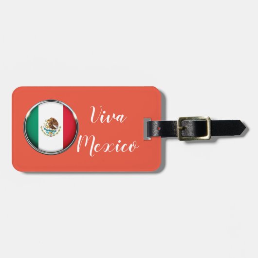 Étiquette À Bagage Drapeau cool Mexique (Devant horizontal)