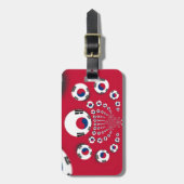 Étiquette À Bagage Drapeau Corée du Sud Kaleidoscope (Devant Vertical)