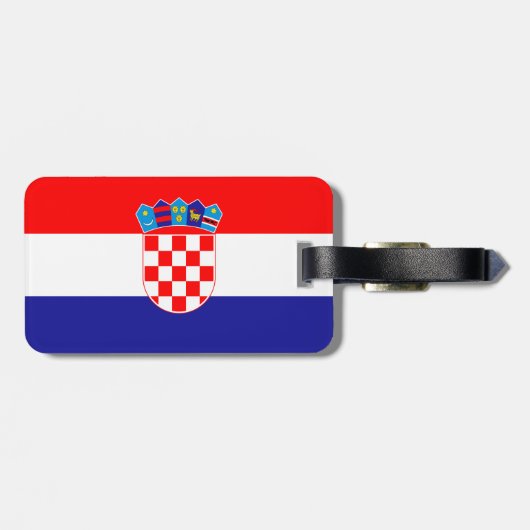 Étiquette À Bagage Drapeau croate (Dos horizontal)