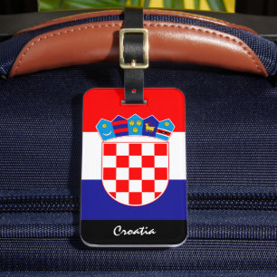 Étiquette À Bagage Drapeau croate Patriotique Croatie Bagages Tags, D