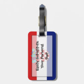 Étiquette À Bagage Drapeau Croatie Easy ID Personnel (Dos Vertical)