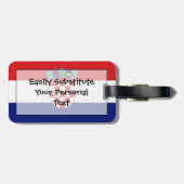 Étiquette À Bagage Drapeau Croatie Easy ID Personnel (Dos horizontal)