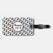 Étiquette À Bagage DRAPEAU D'AFRIQUE DU SUD | Monogramme | Proverbes  (Dos horizontal)